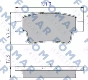 FOMAR FRICTION fo832981 -  Комплект тормозных колодок, дисковый тормоз